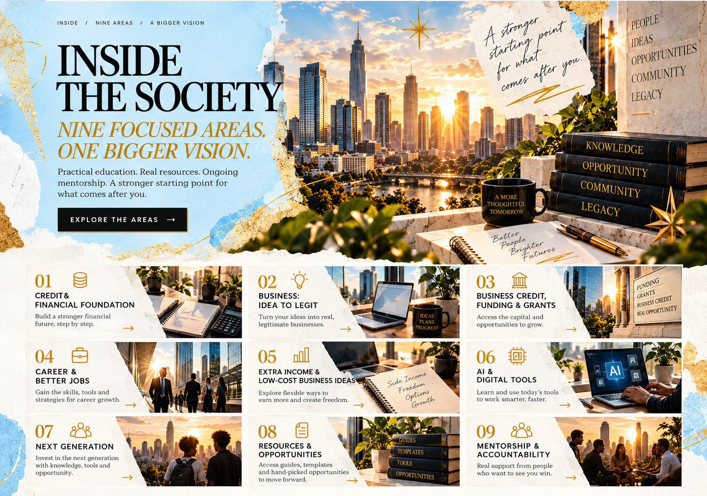 Approved Inside the Society editorial design for What We Leave Society