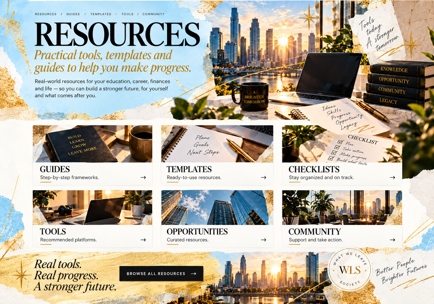 Approved Resources editorial design for What We Leave Society